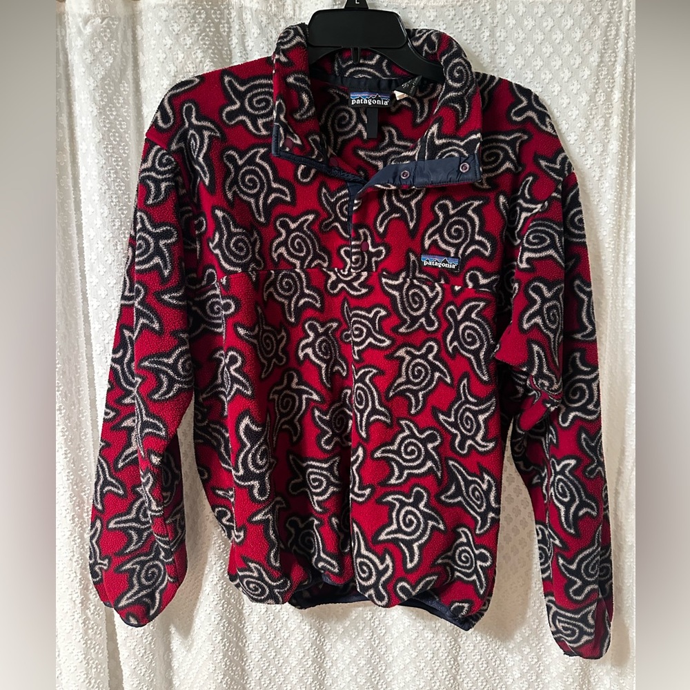 Rare Vintage Patagonia 1990’s Zen Turtle T-Snap Synchilla Fleece Pullover